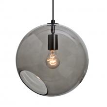 Besa Lighting 1JC-MAESTRO12SM-BK - Besa, Maestro 12 Cord Pendant, Smoke, Black Finish, 1x60W MAX E26 Base