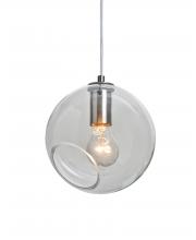 Besa Lighting 1JC-MAESTRO8CL-SN - Besa, Maestro 8 Cord Pendant, Clear, Satin Nickel Finish, 1x60W Medium base