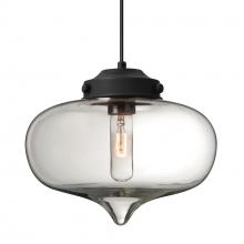 Besa Lighting 1JC-MIRACL-BK - Besa Mira Pendant Black Clear 1x60W T10