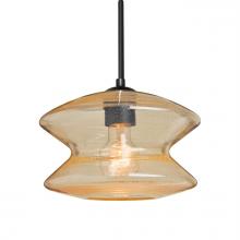 Besa Lighting 1JC-ZENGD-BK - Besa, Zen Cord Pendant, Gold Bubble, Black Finish, 1x60W MAX E26 Base