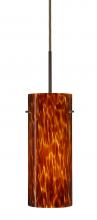 Besa Lighting 1JT-412318-BR - Besa Stilo 10 Pendant Bronze Amber Cloud 1x100W Medium Base