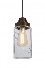 Besa Lighting 1JT-BLINKCL-EDIL-BR - Besa, Blink Cord Pendant, Clear, Bronze Finish, 1x4W LED Filament