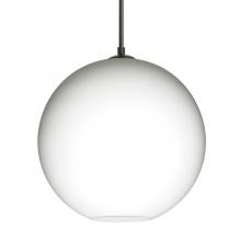 Besa Lighting 1JT-COCO1207-BK - Besa Coco 12 Pendant, Opal Matte, Black Finish, 1x60W MAX E26 Base