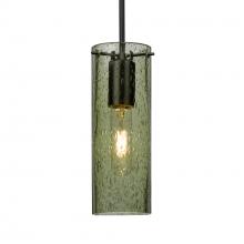 Besa Lighting 1JT-JUNI10MS-BK - Besa, Juni 10 Cord Pendant, Moss Bubble, Black, 1x60W MAX E26 Base