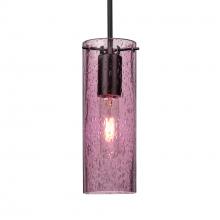 Besa Lighting 1JT-JUNI10PL-BK - Besa, Juni 10 Cord Pendant, Plum Bubble, Black, 1x60W MAX E26 Base