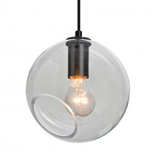 Besa Lighting 1JT-MAESTRO8CL-BK - Besa, Maestro 8 Cord Pendant, Clear, Black Finish, 1x60W MAX E26 Base