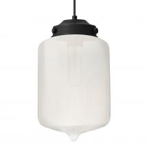 Besa Lighting 1JT-OLINFR-BK - Besa Olin Pendant Black Frost 1x60W MAX E26 Base