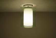 Besa Lighting 1KM-L00607-SN - Besa Ceiling Pahu 8 Satin Nickel Transparent Olive/Opal 1x100W Medium Base