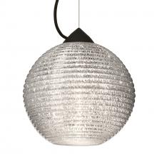 Besa Lighting 1KX-4616GL-BK - Besa Kristall 8 Pendant Black Glitter 1x75W MAX E26 Base