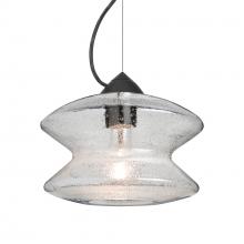 Besa Lighting 1KX-ZENCL-BK - Besa, Zen Cable Pendant, Clear Bubble, Black Finish, 1x60W MAX E26 Base