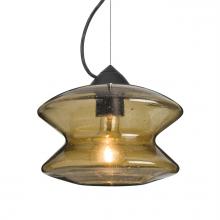 Besa Lighting 1KX-ZENLT-BK - Besa, Zen Cable Pendant, Latte Bubble, Black Finish, 1x60W MAX E26 Base