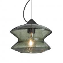 Besa Lighting 1KX-ZENMS-BK - Besa, Zen Cable Pendant, Moss Bubble, Black Finish, 1x60W MAX E26 Base