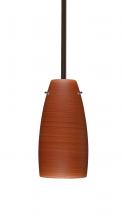 Besa Lighting 1TT-1512CH-LED-BR - Besa Tao 10 LED Stem Pendant Cherry Bronze 1x9W LED