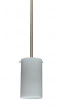 Besa Lighting 1TT-4404KR-HAL-SN - Besa Stem Stilo 7 Pendant Satin Nickel Chalk 1x40W G9