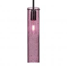 Besa Lighting 1TT-JUNI16PL-BK - Besa, Juni 16 Stem Pendant, Plum Bubble, Black, 1x60W MAX E26 Base