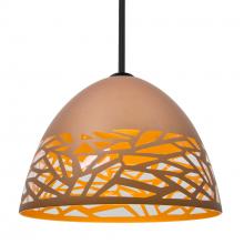 Besa Lighting 1TT-KIEVCP-BK - Besa Kiev Stem Pendant, Copper, Black Finish, 1x60W MAX E26 Base