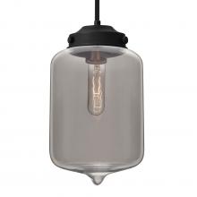 Besa Lighting 1TT-OLINSM-BK - Besa Olin Stem Pendant Black Smoke 1x60W MAX E26 Base