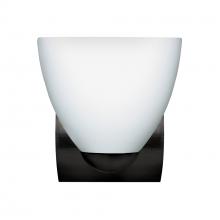 Besa Lighting 1WZ-757207-BK - Besa, Sasha Mini Sconce, Opal Matte, Black Finish, 1x60W E26 Base