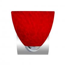 Besa Lighting 1WZ-7572RC-CR - Besa, Sasha Mini Sconce, Red Cloud, Chrome Finish, 1x60W E26 Base