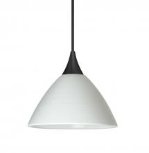 Besa Lighting 1XC-1743KR-BK - Besa Pendant Domi, Black Finish, Chalk 1x50W MAX GY6.35 Base