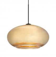 Besa Lighting 1XC-2492GF-BK - Besa Pendant Brio 7, Black Finish, Gold Foil 1x35W MAX GY6.35 Base