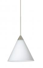 Besa Lighting 1XC-512107-SN - Besa Pendant Kani Satin Nickel Opal Matte 1x50W Halogen