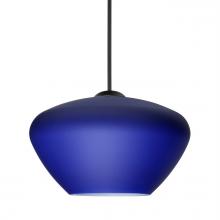 Besa Lighting 1XC-541087-BK - Besa Pendant Peri, Black Finish, Blue Matte 1x50W MAX GY6.35 Base