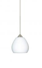 Besa Lighting 1XC-560507-LED-SN - Besa Pendant Tay Tay Satin Nickel Opal Matte 1x5W LED