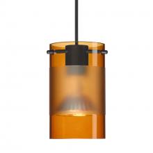 Besa Lighting 1XC-6524EG-BK - Besa Pendant Scope, Black Finish, Armagnac/Frost 1x50W MAX GY6.35 Base Mr16