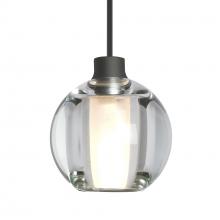 Besa Lighting 1XC-BOCA5CL-BK - Besa Boca 5 Pendant, Clear, Black Finish, 1x35W MAX GY6.35 Base