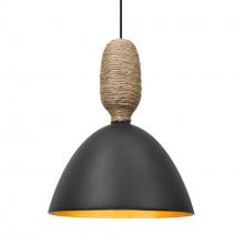 Besa Lighting 1XC-CREED-LED-BK - Besa Creed Pendant, Black Finish, With Silver Reflector, Black Finish, 1x9W LED