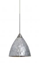 Besa Lighting 1XC-EVESS-SN - Besa, Eve Cord Pendant, Stone Silver Foil, Satin Nickel Finish, 1x50W Halogen