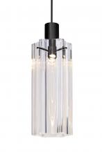 Besa Lighting 1XC-ICE7CL-BK - Besa Ice 7 Pendant, Clear Glass, Black Finish, 1x35W MAX GY6.35 Base