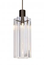 Besa Lighting 1XC-ICE7CL-BR - Besa Ice 7 Pendant, Clear Glass, Bronze Finish, 1x35W MAX GY6.35 Base