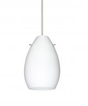 Besa Lighting 1XT-171307-SN - Besa Pendant Pera 6 Satin Nickel Opal Matte 1x50W Halogen