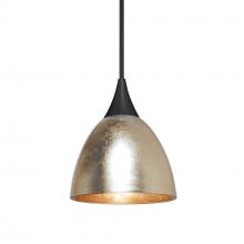 Besa Lighting 1XT-1758GF-BK - Besa Divi Pendant, Gold Foil, Black Finish, 1x50W MAX GY6.35 Base