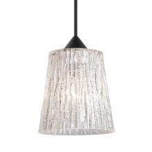 Besa Lighting 1XT-5125GL-BK - Besa Pendant Nico 4, Black Finish, Stone Glitter 1x35W MAX GY6.35 Base