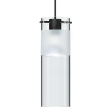 Besa Lighting 1XT-6527EC-BK - Besa Pendant Scope 7, Black Finish, Clear/Frost 1x50W MAX GY6.35 Base