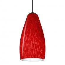 Besa Lighting 1XT-7198RC-BK - Besa, Karli Cord Pendant, Red Cloud, Black Finish, 1x50W MAX GY6.35 Base