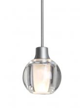 Besa Lighting 1XT-BOCA3CL-SN - Besa, Boca 3 Cord Pendant, Clear, Satin Nickel Finish, 1x35W Halogen