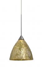 Besa Lighting 1XT-EVEGS-LED-SN - Besa, Eve Cord Pendant, Stone Gold Foil, Satin Nickel Finish, 1x5W LED