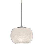 Besa Lighting 1XT-KENOWH-LED-SN - Besa, Keno Cord Pendant, White Sand, Satin Nickel Finish, 1x3W LED