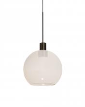 Besa Lighting 1XT-NEWTON6MW-LED-BR - Besa, Newton 6 Cord Pendant, Milky White, Bronze Finish, 1x3W LED