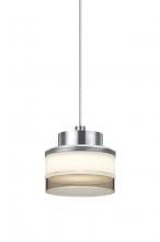 Besa Lighting 1XT-PIVOTSM-LED-SN - Besa, Pivot Cord Pendant, Opal Glossy/Smoke, Satin Nickel Finish, 1x3W LED