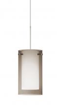 Besa Lighting 1XT-S44007-SN - Besa Pendant Pahu 4 Satin Nickel Transparent Smoke/Opal 1x35W Halogen