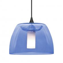 Besa Lighting 1XT-SPURBL-BK - Besa Spur Pendant, Blue, Black Finish, 1x35W MAX GY6.35 Base