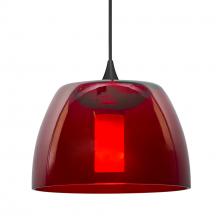 Besa Lighting 1XT-SPURRD-BK - Besa Spur Pendant, Red, Black Finish, 1x35W MAX GY6.35 Base