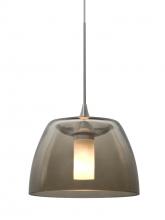 Besa Lighting 1XT-SPURSM-LED-SN - Besa Spur Cord Pendant, Smoke, Satin Nickel Finish, 1x3W LED