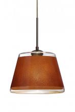 Besa Lighting 1JC-PIC9TN-LED-BR - Besa Pendant Pica 9 Bronze Tan Sand 1x9W LED