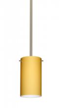 Besa Lighting 1TT-4404VM-MED-SN - Besa Stem Stilo 7 Pendant Satin Nickel Vanilla Matte 1x40W B10 Med